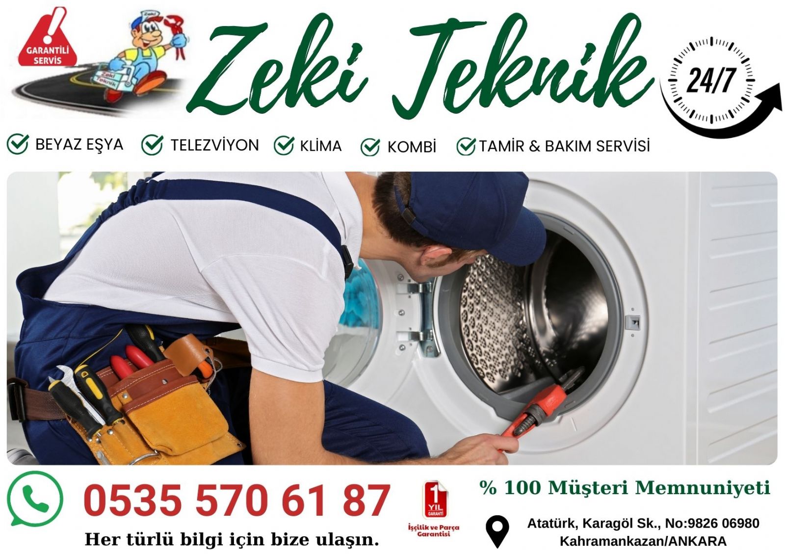 Kahramankazan Çamaşır Makinesi Tamircisi