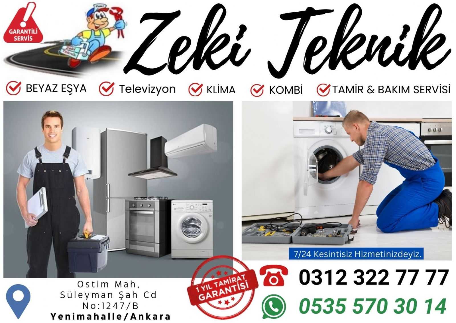Ostim Çamaşır Makinesi Servisi 