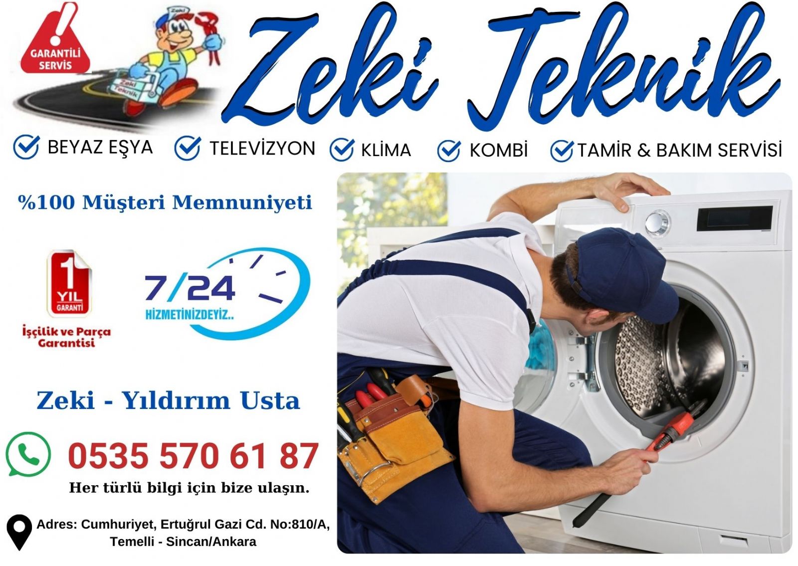 Temelli Çamaşır Makinesi Tamircisi