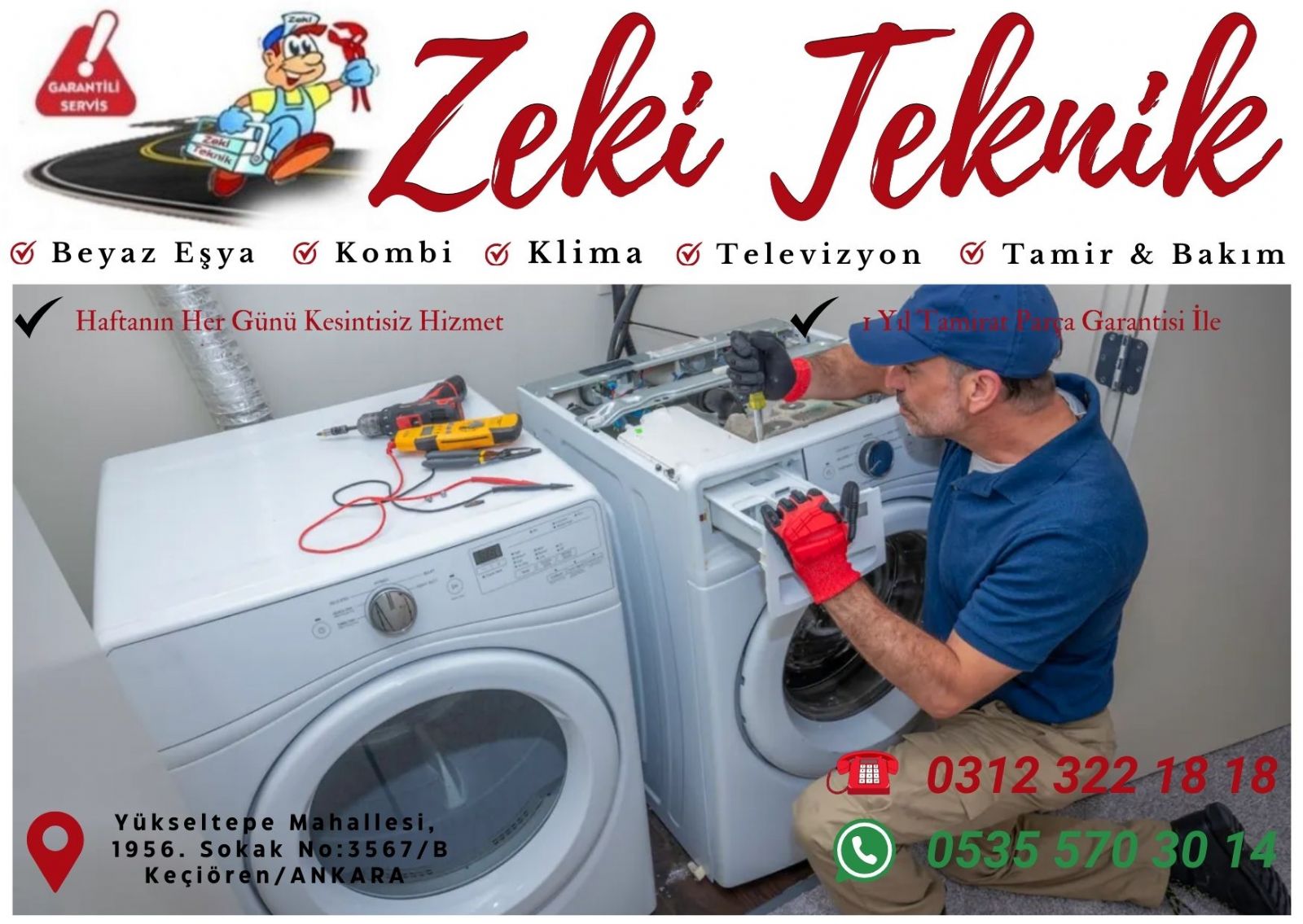 Yükseltepe Çamaşır Makinesi Tamircisi